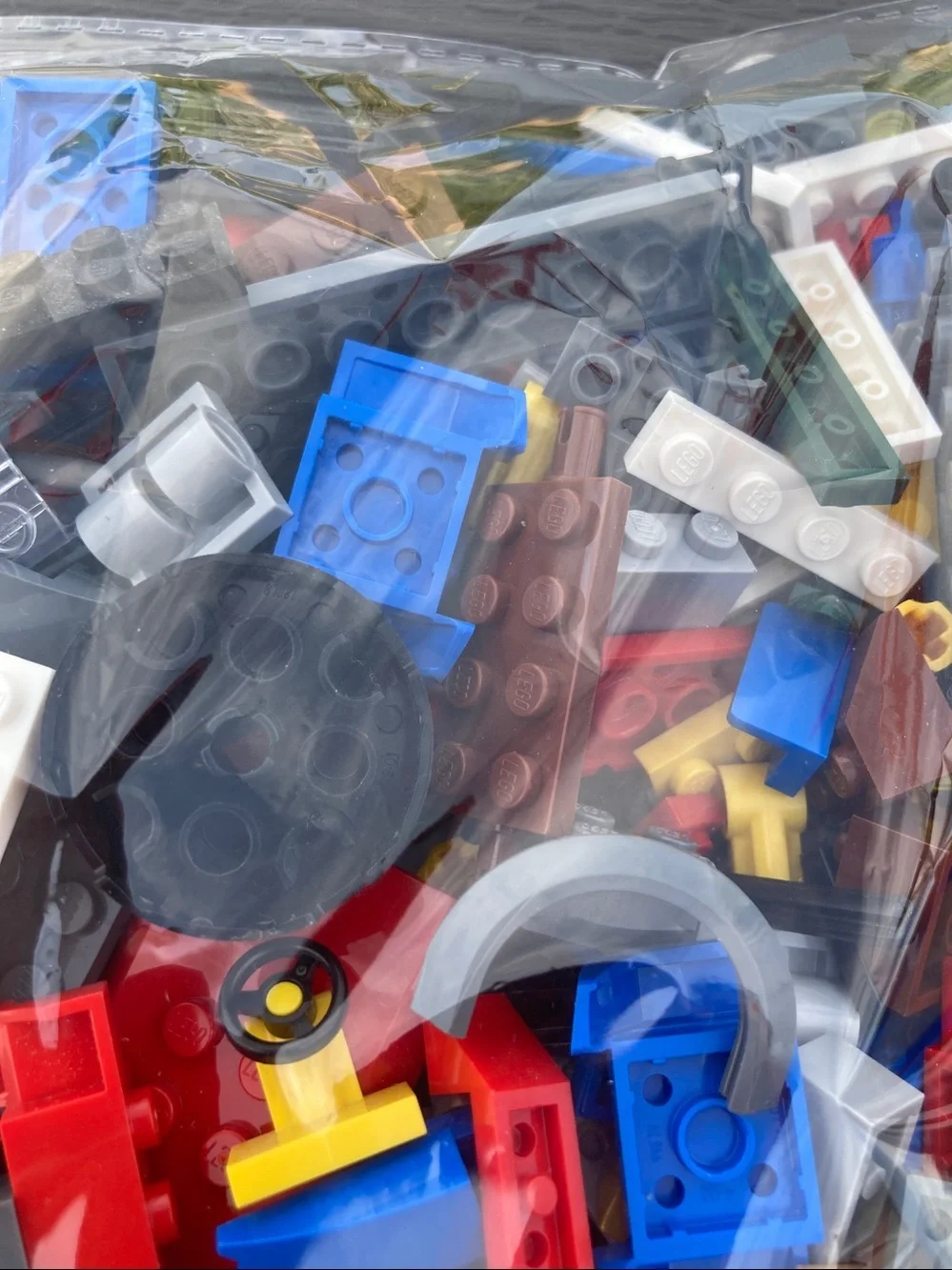 Lego pieces Various colors sizes quart size bag